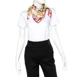 Coach Multicolor Logo Printed Silk Square Scarf
