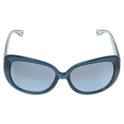 Coach Blue Ice Crystal Acetate 5153/17 Laurin Gradient Sunglasses