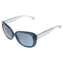 Coach Blue Ice Crystal Acetate 5153/17 Laurin Gradient Sunglasses