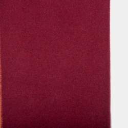 Pre Owned Coach Cherry Red Horse & Carriage Jacquard Reversible Muffler