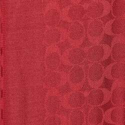 Coach Red Signature C Wrap Cotton & Silk Scarf
