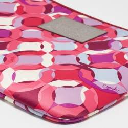Coach Multicolor Satin Printed Laptop Sleeve