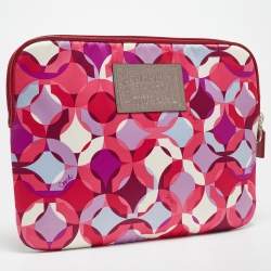 Coach Multicolor Satin Printed Laptop Sleeve