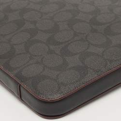 Coach Black Signature Coated Canvas and Leather Laptop Sleeve