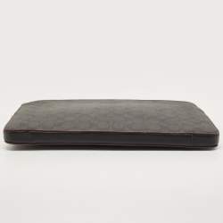 Coach Black Signature Coated Canvas and Leather Laptop Sleeve