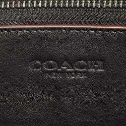 Coach Black Signature Coated Canvas and Leather Laptop Sleeve
