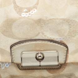 Coach Multicolor Signature Canvas and Sequins Kristine Hobo