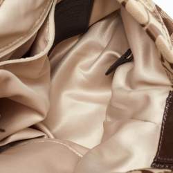 Coach Beige/Brown Signature Canvas and Leather Hobo