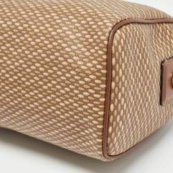 Coach Brown Printed Coated Canvas and Leather Mini Bennett Satchel