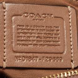 Coach Brown Printed Coated Canvas and Leather Mini Bennett Satchel