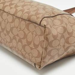 Coach Brown/Beige Signature Coated Canvas and Leather Ava Tote