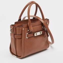 Pre Owned Coach Brown Leather Swagger 20 Tote