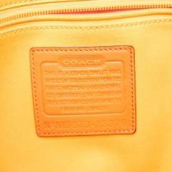 Pre Owned Coach Pink/Orange Canvas and Leather Bonnie Cashin Tote