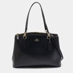 Coach Black Leather Large Christie Carryall Satchel  