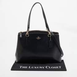 Coach Black Leather Large Christie Carryall Satchel  