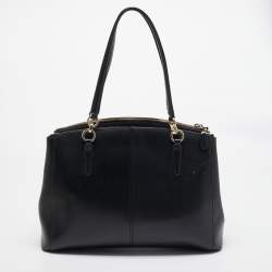Coach Black Leather Large Christie Carryall Satchel  