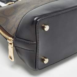 Coach Brown Signature Coated Canvas and Leather Sierra Satchel