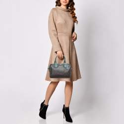 Coach Green/Brown Signature Coated Canvas and Leather Mini Bennett Satchel