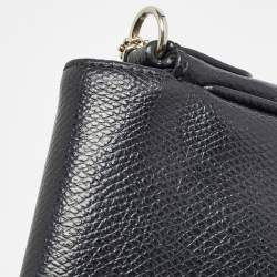 Coach Black Leather Crosstown Turnlock Crossbody Bag