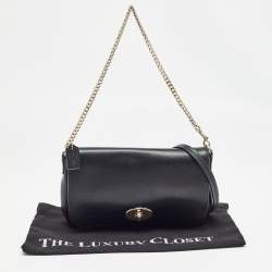 Coach Black Leather Crosstown Turnlock Crossbody Bag