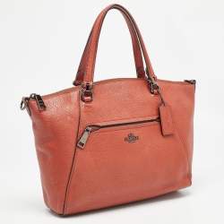 Coach Brick Brown Leather Prairie Satchel