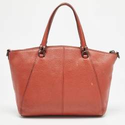 Coach Brick Brown Leather Prairie Satchel