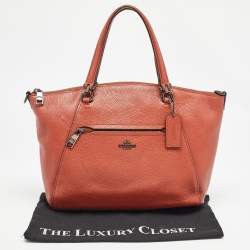 Coach Brick Brown Leather Prairie Satchel