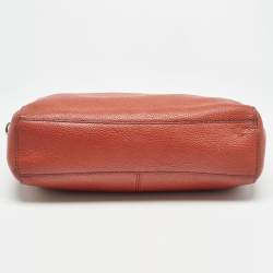 Coach Brick Brown Leather Prairie Satchel