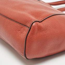 Coach Brick Brown Leather Prairie Satchel