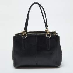 Coach Black Leather Mini Christie Carryall Satchel