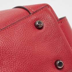 Pre Owned Coach Red Leather Edie 31 Shoulder Bag