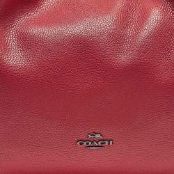 Pre Owned Coach Red Leather Edie 31 Shoulder Bag