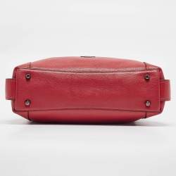 Pre Owned Coach Red Leather Edie 31 Shoulder Bag