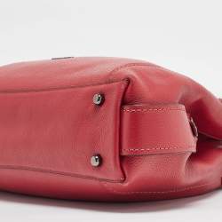 Pre Owned Coach Red Leather Edie 31 Shoulder Bag