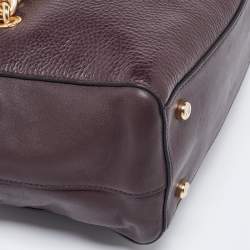 Pre Owned Coach Burgundy Leather Swagger Blake Carryall 25 Tote