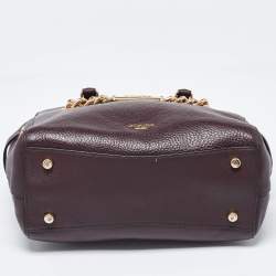 Pre Owned Coach Burgundy Leather Swagger Blake Carryall 25 Tote