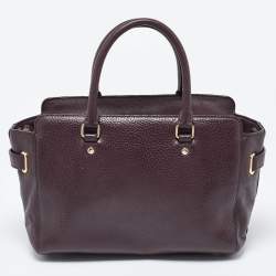 Pre Owned Coach Burgundy Leather Swagger Blake Carryall 25 Tote