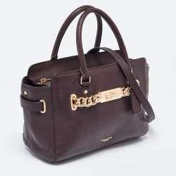 Pre Owned Coach Burgundy Leather Swagger Blake Carryall 25 Tote