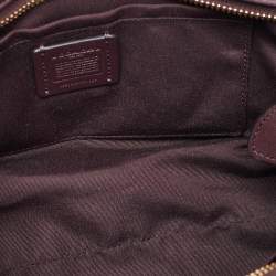 Pre Owned Coach Burgundy Leather Swagger Blake Carryall 25 Tote
