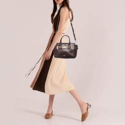 Pre Owned Coach Burgundy Leather Swagger Blake Carryall 25 Tote