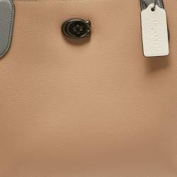 Coach Beige/Grey Leather Willow Tote