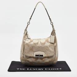 Coach Beige Signature Fabric Kristine Hobo