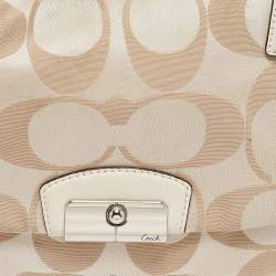 Coach Beige Signature Fabric Kristine Hobo