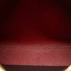 Coach Brown/Red Signature Coated Canvas and Leather Mollie Bucket Bag