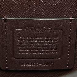 Coach Brown/Red Signature Coated Canvas and Leather Mollie Bucket Bag