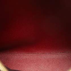 Coach Brown/Red Signature Coated Canvas and Leather Mollie Bucket Bag