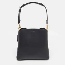 Coach Black Leather Willow Bucket Bag