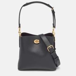 Coach Black Leather Willow Bucket Bag