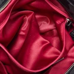 Coach Black Signature Canvas and Lizard Embossed Leather Mia Tote