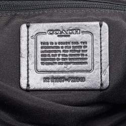 Pre Owned Coach Black Signature Canvas and Leather Lexy Bag